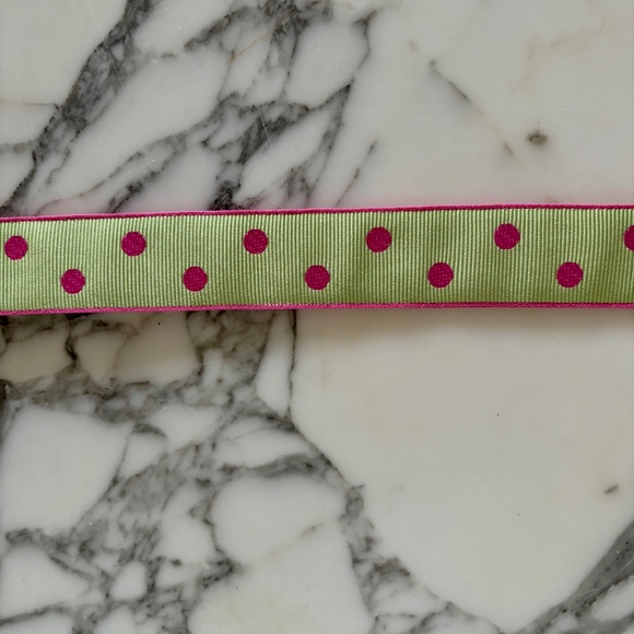 J. McLaughlin D-ring Polka Dot Grosgrain Ribbon Belt - Size Small - Picture 3 of 6